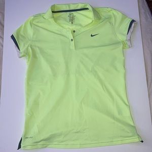 Neon Yellow Nike dri-fit shirt